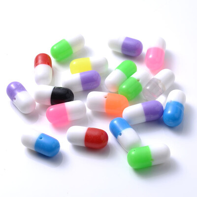 50-100 bucăți 12mm jumătate de gaură pilulă capsule margele din rășină margele distanțare libere pentru fabricarea de bijuterii, bricolaj, brățări, cercei, accesorii