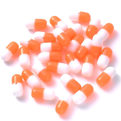 50-100 bucăți 12mm jumătate de gaură pilulă capsule margele din rășină margele distanțare libere pentru fabricarea de bijuterii, bricolaj, brățări, cercei, accesorii