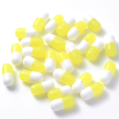 50-100 bucăți 12mm jumătate de gaură pilulă capsule margele din rășină margele distanțare libere pentru fabricarea de bijuterii, bricolaj, brățări, cercei, accesorii