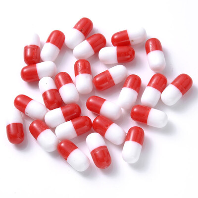 50-100 bucăți 12mm jumătate de gaură pilulă capsule margele din rășină margele distanțare libere pentru fabricarea de bijuterii, bricolaj, brățări, cercei, accesorii