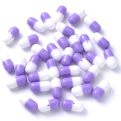 50-100 bucăți 12mm jumătate de gaură pilulă capsule margele din rășină margele distanțare libere pentru fabricarea de bijuterii, bricolaj, brățări, cercei, accesorii