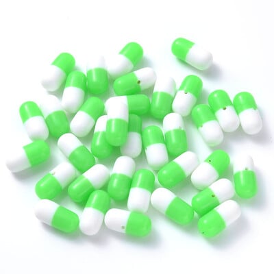 50-100 bucăți 12mm jumătate de gaură pilulă capsule margele din rășină margele distanțare libere pentru fabricarea de bijuterii, bricolaj, brățări, cercei, accesorii