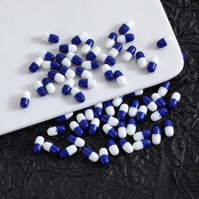 50-100 bucăți 12mm jumătate de gaură pilulă capsule margele din rășină margele distanțare libere pentru fabricarea de bijuterii, bricolaj, brățări, cercei, accesorii