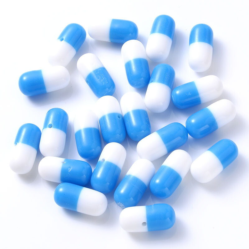 50-100 bucăți 12mm jumătate de gaură pilulă capsule margele din rășină margele distanțare libere pentru fabricarea de bijuterii, bricolaj, brățări, cercei, accesorii