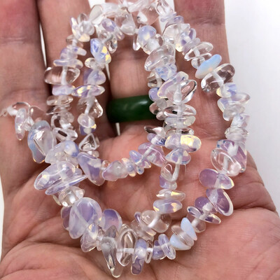 Természetes forgács kőgyöngyök szabálytalan kavicsos kristálykvarc gyöngyök ékszerkészítéshez barkácsolás karkötő nyaklánc kiegészítők 16 hüvelyk