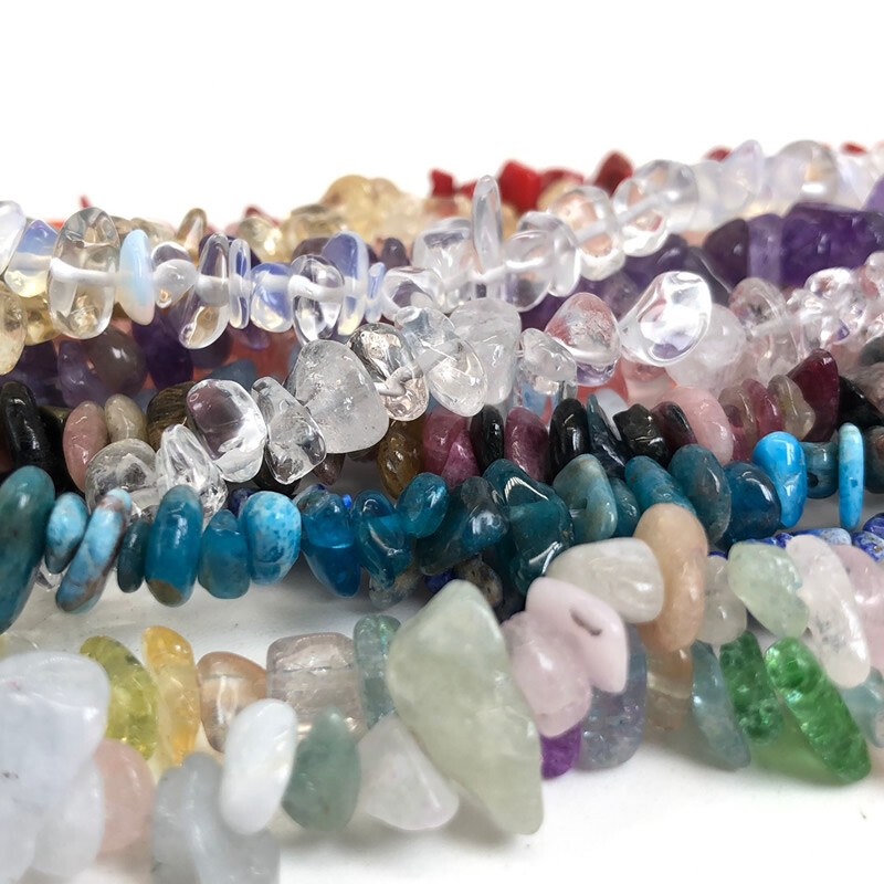 Természetes forgács kőgyöngyök szabálytalan kavicsos kristálykvarc gyöngyök ékszerkészítéshez barkácsolás karkötő nyaklánc kiegészítők 16 hüvelyk