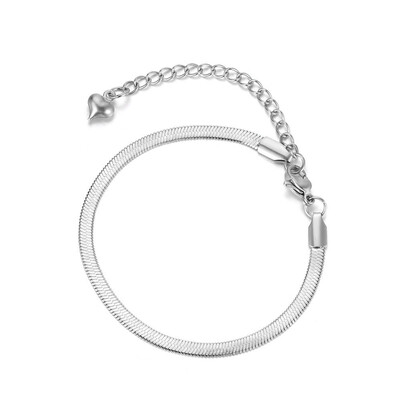 „Lokaer“ titano nerūdijančio plieno gyvatės grandinės plonos apyrankės moterims, rožiniu auksu dengtos „Bohemia“ vakarėlio ašmenų apyrankės B18075