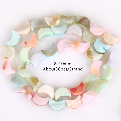 Mărgele de coajă colorate de macaron natural, tub de inimă de dragoste, stea, lună, margele libere pentru realizarea de bijuterii, accesorii pentru colier, brățări, bricolaj