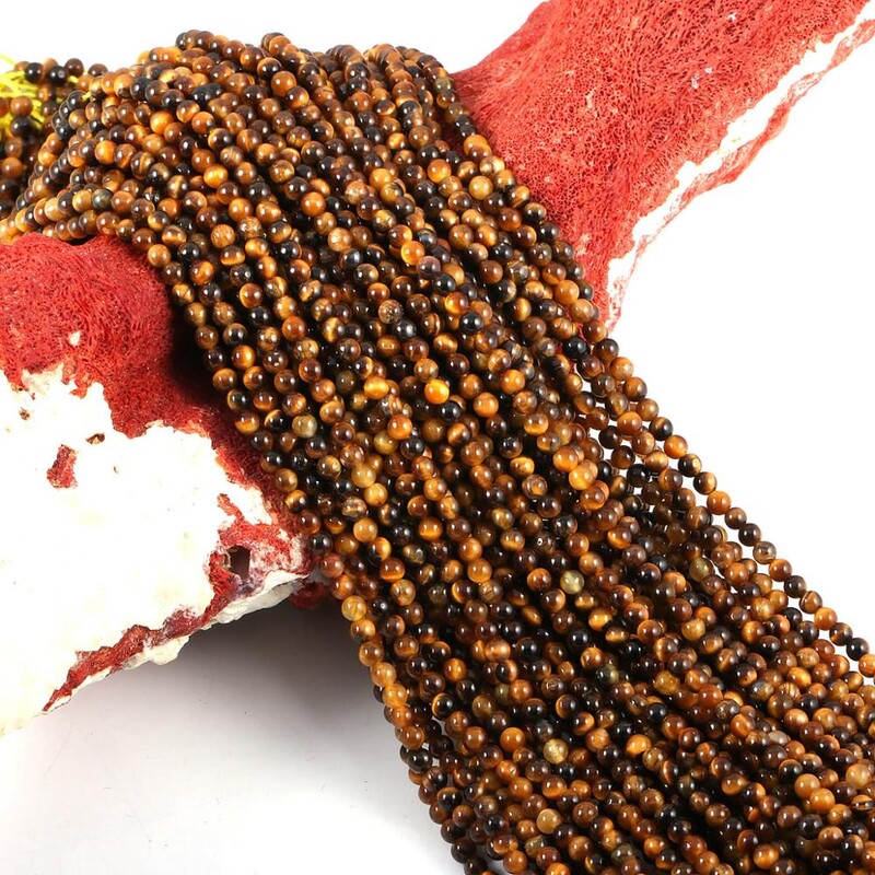 Veľkoobchodné korálky z prírodného kameňa, korálky z tigrieho oka na výrobu šperkov, korálkovanie, DIY náhrdelník, náramok, príslušenstvo 2 mm 3 mm