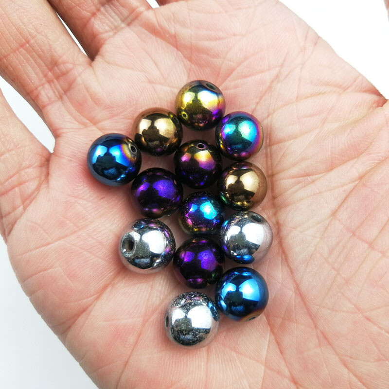 HGKLBB margele rotunde de hematit piatra naturala 2/3/4/6/8/10mm auriu placat margele libere bijuterii bratari Fabricarea de accesorii bricolaj