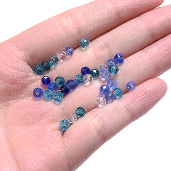 Cicifu Σκούρο Κόκκινο 4/6mm 40 τμχ Rondelle Austria Faceted Crystal Glass Beads Round Loose Spacer Beads for Jewelry Making Findings