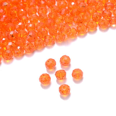 Cicifu tmavočervené 4/6 mm 40 ks Rondelle rakúske fazetované krištáľové sklenené korálky okrúhle voľné dištančné korálky na výrobu šperkov