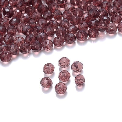 Cicifu tmavočervené 4/6 mm 40 ks Rondelle rakúske fazetované krištáľové sklenené korálky okrúhle voľné dištančné korálky na výrobu šperkov