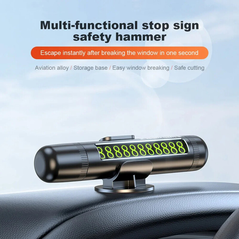 3 u 1 automobilski sigurnosni čekić Rezač sigurnosnog pojasa od aluminijske legure Spašavajući alat za razbijanje prozora automobila Alat za spašavanje od razbijača stakla