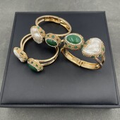 Natūralaus baroko gėlo vandens perlų žalios nefrito rankogalių apyrankės apyrankės moterims, suasmeninti vintažiniai kalnų krištolo nefrito žavūs papuošalai