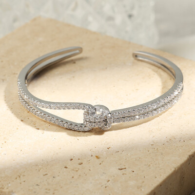 ZAKOL Fashion Blue Water Drop Manșete Brățări Brățări pentru femei Cubic Zirconia Fete Brățară Petrecere de nuntă Bijuterii Cadouri BP2218