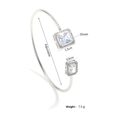 ZAKOL Fashion Blue Water Drop Manșete Brățări Brățări pentru femei Cubic Zirconia Fete Brățară Petrecere de nuntă Bijuterii Cadouri BP2218