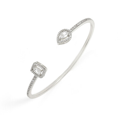 ZAKOL Fashion Blue Water Drop Manșete Brățări Brățări pentru femei Cubic Zirconia Fete Brățară Petrecere de nuntă Bijuterii Cadouri BP2218