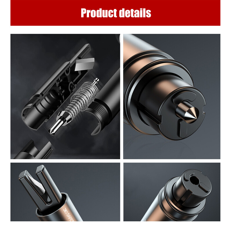 Ciocan de siguranță pentru mașină Dispărător de geamuri de sticlă de urgență Cutter centură de siguranță Ciocan de urgență de evacuare Instrument de salvare