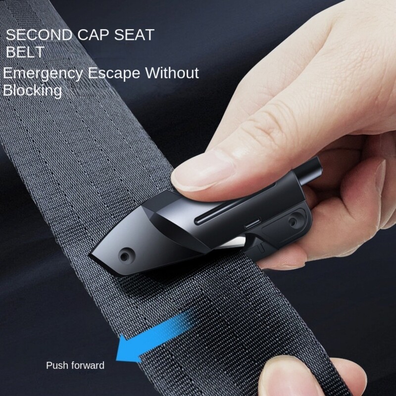 Sigurnosni čekić za mali automobil, metalni razbijač prozora, čekić za spašavanje, ugrađeni sigurnosni pojas, nož za rezanje, alat za samospašavanje u automobilu