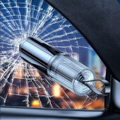 2 az 1-ben autó biztonsági kalapács vészüvegtörő vágja le a biztonsági övet, nagy keménységű volfrámacél mentőszerszám Autótartozékok