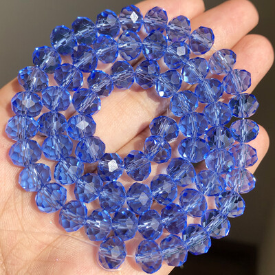 AB Clear Austria csiszolt kristály Rondelle üveggyöngy laza távtartó gyöngyök ékszerkészítéshez barkácsolás karkötő nyaklánc 3/4/6/8/10/12mm