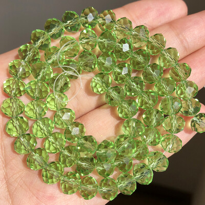 AB Clear Austria csiszolt kristály Rondelle üveggyöngy laza távtartó gyöngyök ékszerkészítéshez barkácsolás karkötő nyaklánc 3/4/6/8/10/12mm