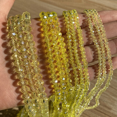 AB Clear Austria csiszolt kristály Rondelle üveggyöngy laza távtartó gyöngyök ékszerkészítéshez barkácsolás karkötő nyaklánc 3/4/6/8/10/12mm