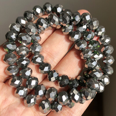 AB Clear Austria csiszolt kristály Rondelle üveggyöngy laza távtartó gyöngyök ékszerkészítéshez barkácsolás karkötő nyaklánc 3/4/6/8/10/12mm