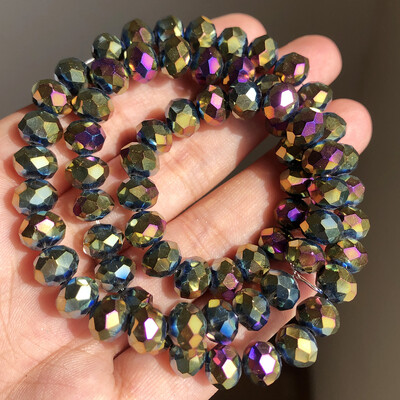 AB Clear Austria csiszolt kristály Rondelle üveggyöngy laza távtartó gyöngyök ékszerkészítéshez barkácsolás karkötő nyaklánc 3/4/6/8/10/12mm