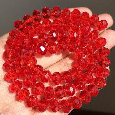 AB Clear Austria csiszolt kristály Rondelle üveggyöngy laza távtartó gyöngyök ékszerkészítéshez barkácsolás karkötő nyaklánc 3/4/6/8/10/12mm