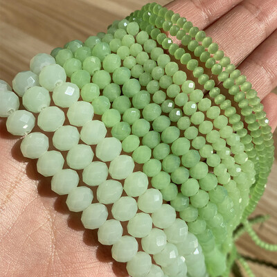 AB Clear Austria csiszolt kristály Rondelle üveggyöngy laza távtartó gyöngyök ékszerkészítéshez barkácsolás karkötő nyaklánc 3/4/6/8/10/12mm