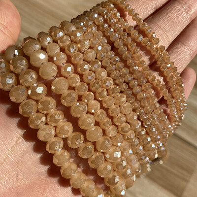 AB Clear Austria csiszolt kristály Rondelle üveggyöngy laza távtartó gyöngyök ékszerkészítéshez barkácsolás karkötő nyaklánc 3/4/6/8/10/12mm