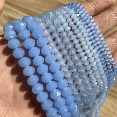 AB Clear Austria csiszolt kristály Rondelle üveggyöngy laza távtartó gyöngyök ékszerkészítéshez barkácsolás karkötő nyaklánc 3/4/6/8/10/12mm