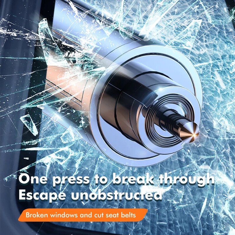 Autós biztonsági kalapács Auto vészüveg ablaktörő hordozható biztonsági öv vágó acél autó életmentő vészmenekülési kalapács