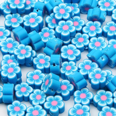 20/50/100 ks 10 mm viacfarebné hlinené kvetinové korálky z polymérovej hliny, voľné dištančné korálky na výrobu šperkov, DIY náramky, príslušenstvo