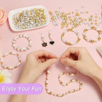 100 τμχ Rondelle Spacer Beads για την κατασκευή κοσμημάτων, Rhinestone Spacer Beads Κρυστάλλινα Αποστάτες για βραχιόλια, Focal Beads για στυλό