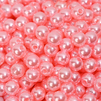 3/4/5/6/8/10/12mm Krāsainas akrila pērļu krelles, vaļīgas starplikas krelles rokdarbiem Rotaslietas krelles Rokassprādzes Kaklarotas Auskari