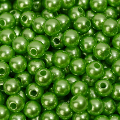 3/4/5/6/8/10/12mm Krāsainas akrila pērļu krelles, vaļīgas starplikas krelles rokdarbiem Rotaslietas krelles Rokassprādzes Kaklarotas Auskari