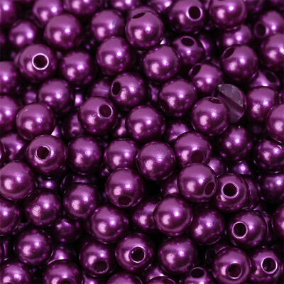 3/4/5/6/8/10/12mm Krāsainas akrila pērļu krelles, vaļīgas starplikas krelles rokdarbiem Rotaslietas krelles Rokassprādzes Kaklarotas Auskari