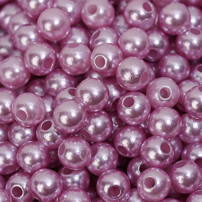 3/4/5/6/8/10/12mm Krāsainas akrila pērļu krelles, vaļīgas starplikas krelles rokdarbiem Rotaslietas krelles Rokassprādzes Kaklarotas Auskari