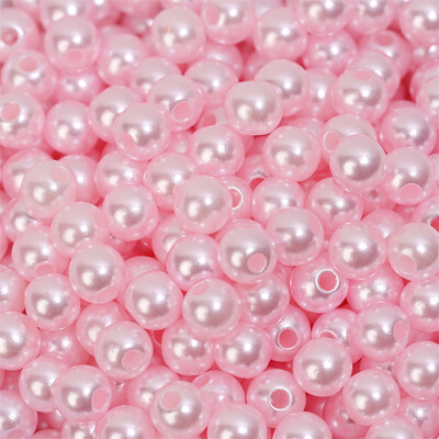 3/4/5/6/8/10/12mm Krāsainas akrila pērļu krelles, vaļīgas starplikas krelles rokdarbiem Rotaslietas krelles Rokassprādzes Kaklarotas Auskari