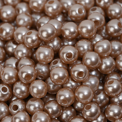 3/4/5/6/8/10/12mm Krāsainas akrila pērļu krelles, vaļīgas starplikas krelles rokdarbiem Rotaslietas krelles Rokassprādzes Kaklarotas Auskari