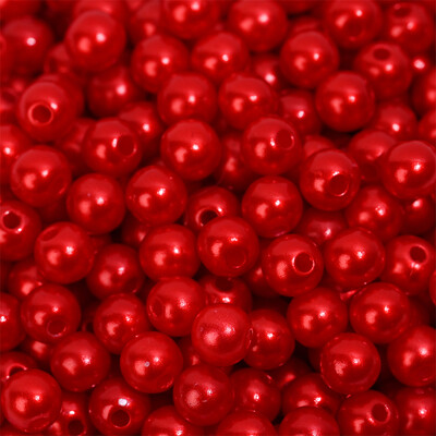 3/4/5/6/8/10/12mm Krāsainas akrila pērļu krelles, vaļīgas starplikas krelles rokdarbiem Rotaslietas krelles Rokassprādzes Kaklarotas Auskari