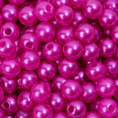 3/4/5/6/8/10/12mm Krāsainas akrila pērļu krelles, vaļīgas starplikas krelles rokdarbiem Rotaslietas krelles Rokassprādzes Kaklarotas Auskari