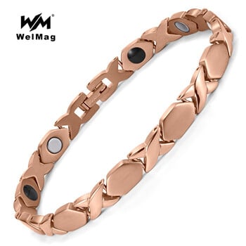 WelMag Health Titanium Power Magnetic Bracelet Ανδρικά Αθλητικά βραχιόλια Bio Energy Negative Ion Germanium For Bracelet Homme Jewelry