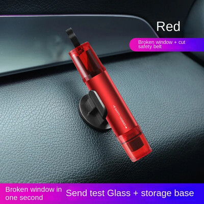 2-u-1 sigurnosni čekić za automobil Razbijač prozorskog stakla Rezač sigurnosnog pojasa Alat za hitno spašavanje od volframovog čelika visoke tvrdoće s bazom