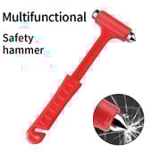 Piros autós biztonsági kalapács többfunkciós kalapács vészüveg ablaktörő ülés Mentőszerszám törő kalapács Vágja le az ülést