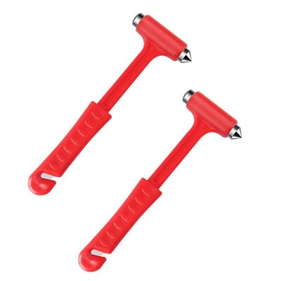 Piros autós biztonsági kalapács többfunkciós kalapács vészüveg ablaktörő ülés Mentőszerszám törő kalapács Vágja le az ülést