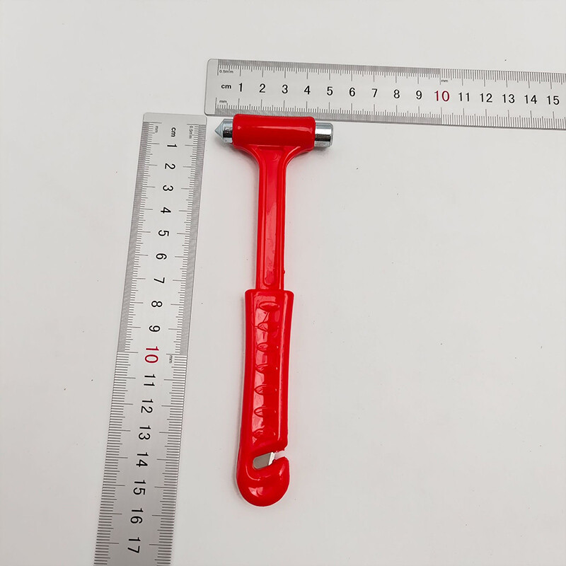 Piros autós biztonsági kalapács többfunkciós kalapács vészüveg ablaktörő ülés Mentőszerszám törő kalapács Vágja le az ülést